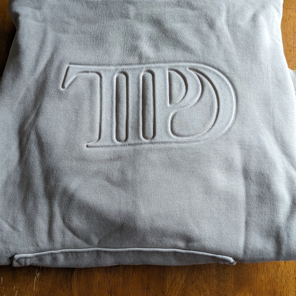 Taylor Swift Hoodie Size L The Tortured Poets Department Beige Merch Eras Tour